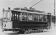 Triebwagen 1368 (Typ Brill, Bj. 1900) mit nachträglich verschlossener Plattform