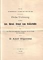 Ankündigung der Probevorlesung in Jena am 11. November 1893