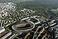 Luftbild des Stade Jean-Bouin und dem benachbarten Parc des Princes im Vordergrund (2016)