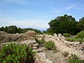 Die Villa Romana, im Hintergrund der Monte Argentario auf dem italienischen Festland