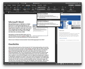 Word 16.27 unter Mac (Juli 2019)