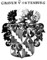 Gemehrtes Wappen der Graven von Ortenburg nach Siebmacher, 1772