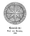 Siegel Heinrich der III., Graf von Sternberg, 1306