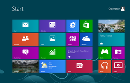 Startbildschirm von Windows 8