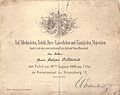 Einladung des Kaisers in den Palast zu Straßburg (Palais du Rhin) am 30. August 1908