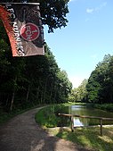 Clubfahne bei Gasthaus am Ludwig-Main-Donau-Kanal, 19. Juni 2011