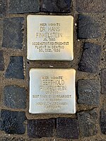 Stolperstein für Dr. Hans und Berthold Finkelstein