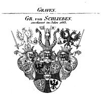 1663 bestätigtes Wappen der Reichsgrafen von Schlieben