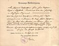 Abschrift der Heiratsurkunde von 1787