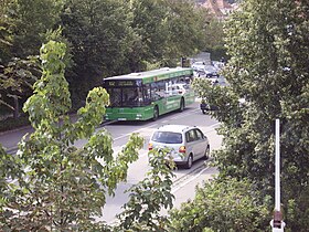 Ein Citybus der Linie 102/b in der Güterhallenstraße nahe dem Bahnhof