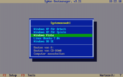 Screenshot von SyMon Bootmanager