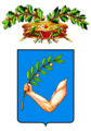 Wappen der Provinz Ancona mit einem Zweig des Erdbeerbaums mit goldenen Früchten
