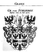 Wappen der Grafen von Schlieben (1704)