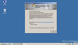 Bildschirmausdruck von Windows Server 2008 Enterprise