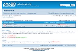 Screenshot von phpBB 3.0