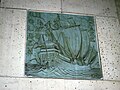 One of the tiles depicting maritime history