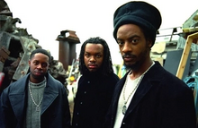 First incarnation of Slum Village, c. late 1990s; Left to right: J Dilla, T3, and Baatin