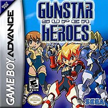 American box art for Gunstar Super Heroes