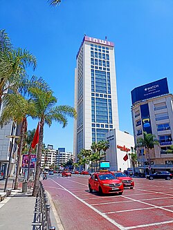 Casablanca Twin Center from boulevard Al Massira Al Khadra.