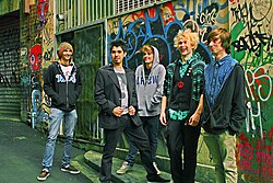 Left to right: Jeremy Collard, Will Ackroyd, Mitch Saunders, Rion Waddleton, Ben Edwards (Werribee, Victoria, March 2012)