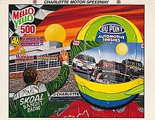 The 1994 Mello Yello 500 program cover, with artwork by NASCAR artist Sam Bass.