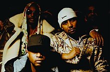 From left to right: Cam'ron, Juelz Santana, Freekey Zekey and Jim Jones