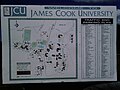 Map of James Cook University Douglas campus, map situated at the entrance to the University