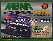 The 1995 Miller 500 program cover.