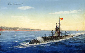 U-5, as seen in a pre-war postcard