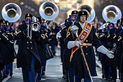 The United States Army Band "Pershing's Own" pictured during the funeral procession (January 2025)