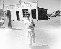 The town of Mercuryville in 1956