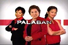 An image of Malou Mangahas, Winnie Monsod and Miriam Quiambao, over a white background. The show title is displayed on the center of the image.