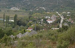 Facing northeast, overlooking the residences of Desne's small population