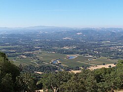 Looking southwest into Redwood Valley