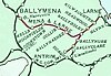 Map of the Ballymena & Larne Railway circa 1906