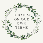 The logo of JOOOT, a green circle of leaves and flowers around the words "Judaism On Our Own Terms"