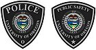 Patches of The University of Oregon Police Department.