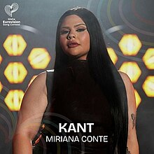 The official cover for "Kant". The artwork features Miriana Conte illuminated by several stage lights.