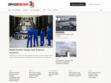 Screenshot of SpaceNews.com showing various content