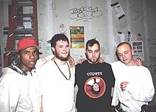 The band in 2014. From left: Allan Kingdom, Bobby Raps, Psymun, Spooky Black