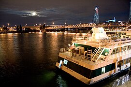 A riverboat on the Willamette River, Oregon