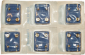 Starter studs in packaging. Such studs can be used only with older designs of ear-piercing guns.