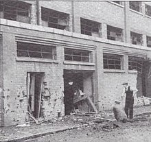 Bomb damage of Gwladys Street stand