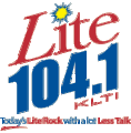 Former logo of KLTI "Lite 104.1"