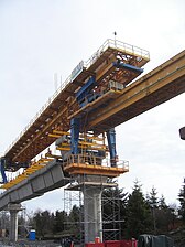 Elevated guideway construction at YVR, November 18, 2006