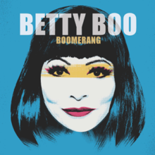 Betty Boo's face against a blue background with her name and the album title superimposed over the top of her head