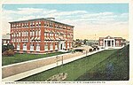 Postcard view of the CVRR station and offices in Chambersburg, Pennsylvania, circa 1916