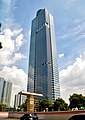 Ground-level view of Gama Tower