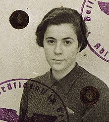 photo from passport issued to Irene Spicker in March 1939