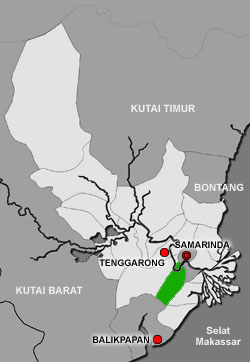 Peta lokasi Kecamatan Loa Janan